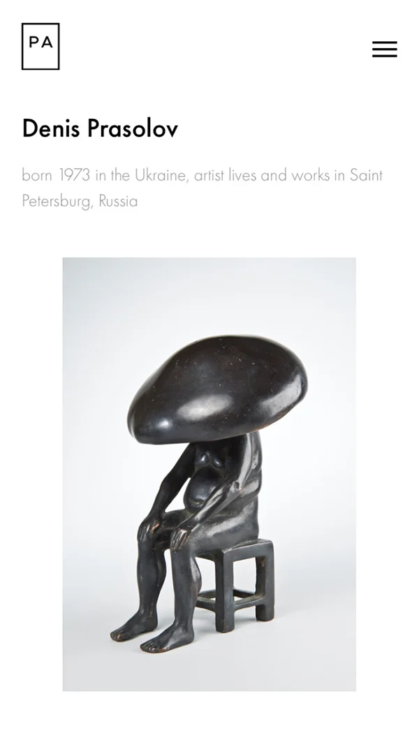 Skoro + Design case study for PA Gallery, screenshot 2